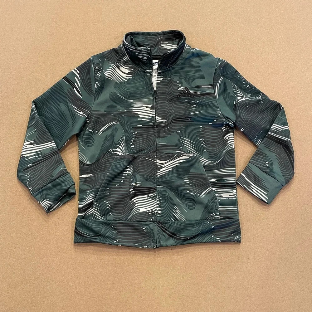 Adidas Wave Camo Zip Up Track Jacket Boys 4T